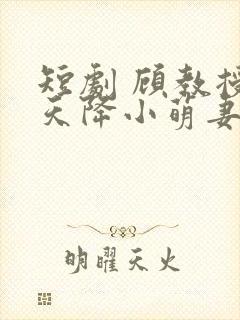 短剧 顾教授的天降小萌妻