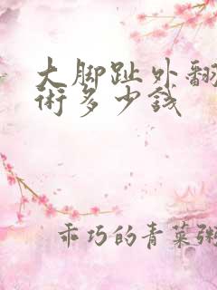 大脚趾外翻做手术多少钱