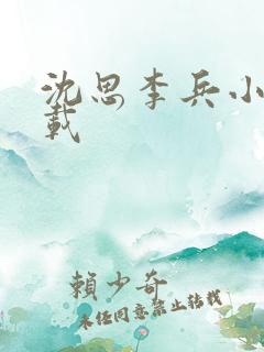 沈思李兵小说下载