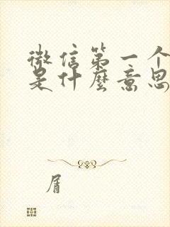 微信第一个表情是什么意思