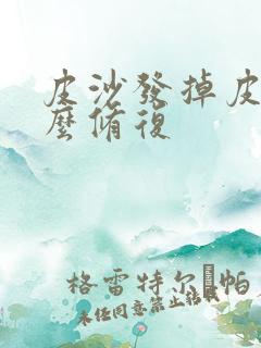 皮沙发掉皮了怎么修复