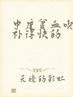 中度贫血吃什么补得快的