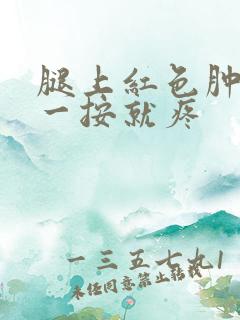 腿上红色肿块 一按就疼