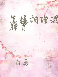 怎样调理湿气重脾胃