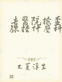 去医院检查前列腺挂什么科