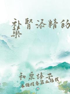 补肾添精的中成药