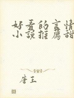 好看的言情现代小说推荐甜文