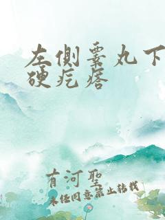 左侧睾丸下有个硬疙瘩