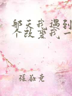 那天我遇到了一个改变我一生的人小说