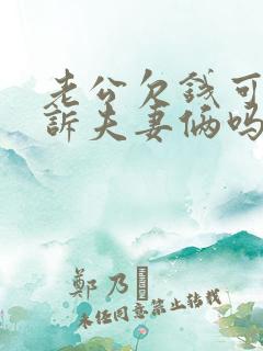 老公欠钱可以起诉夫妻俩吗