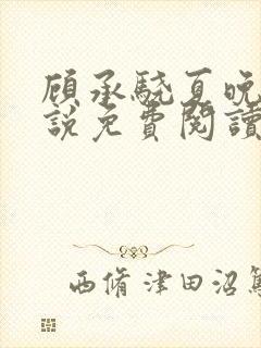 顾承骁夏晚宁小说免费阅读最新章节