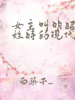 女主叫明昭男主姓时的现代小说