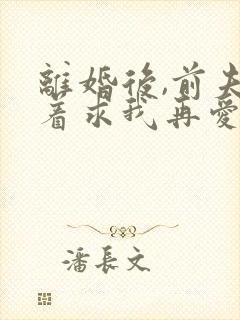 离婚后,前夫哭着求我再爱他一次