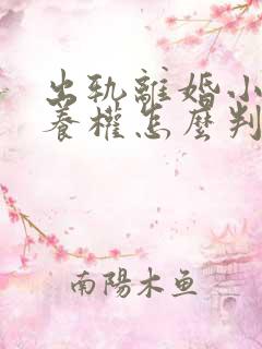 出轨离婚小孩抚养权怎么判