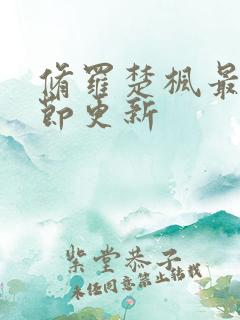 修罗楚枫最新章节更新