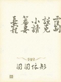 长篇小说霍三爷宠妻请克制全文阅读