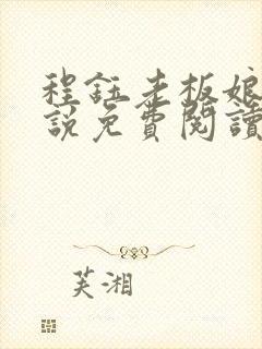 程钰老板娘的小说免费阅读无弹窗