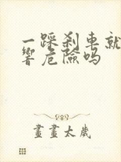 一踩刹车就吱吱响危险吗