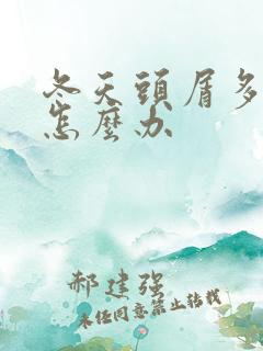 冬天头屑多还痒怎么办