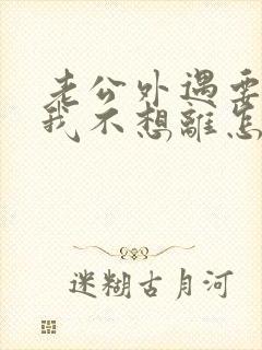 老公外遇要离婚我不想离怎么办