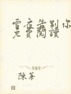 雪夜告别你全文免费阅读