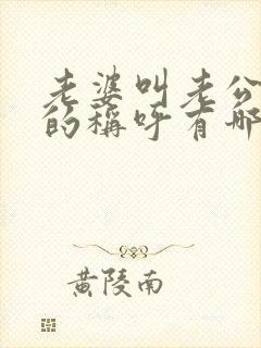 老婆叫老公亲密的称呼有哪些