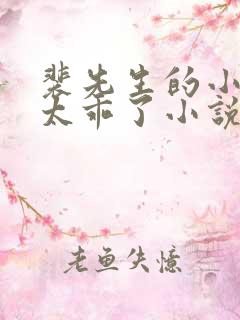 裴先生的小可爱太乖了小说免费