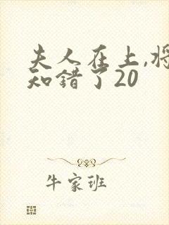 夫人在上,将军知错了20