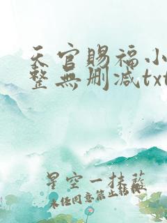 天官赐福小说完整无删减txt下载