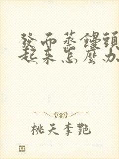 发面蒸馒头没发起来怎么办