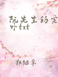 阮先生的完结番外txt