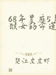 68年农历5月猴女的命运怎么样