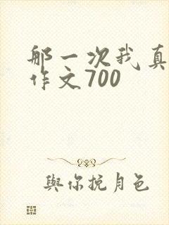 那一次我真后悔作文700