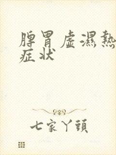 脾胃虚湿热重的症状