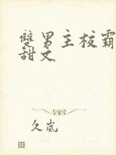 双男主校霸校园甜文