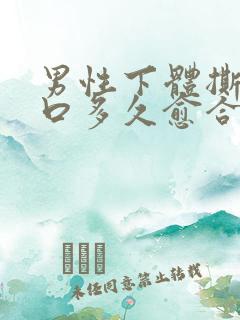 男性下体撕裂伤口多久愈合