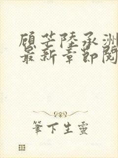 顾芒陆承洲小说最新章节阅