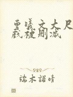 曹曦文大尺度床戏被删减