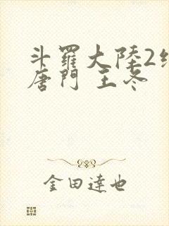 斗罗大陆2绝世唐门 王冬