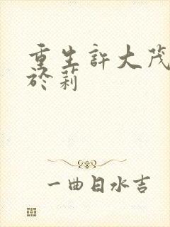 重生许大茂娶了于莉