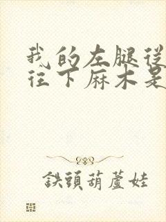 我的左腿从膝盖往下麻木是怎么回事