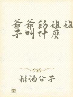 爷爷的姐姐的儿子叫什么