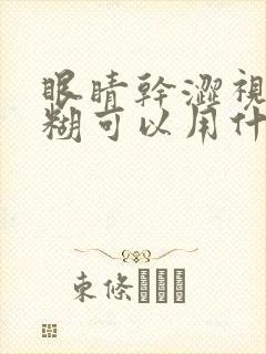 眼睛干涩视力模糊可以用什么眼药水