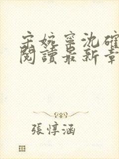 宋婉宁沈确免费阅读最新章节