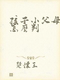 孩子小父母离婚怎么判