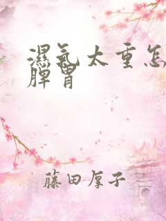 湿气太重怎么调脾胃