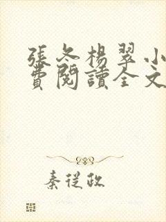 张冬杨翠小说免费阅读全文