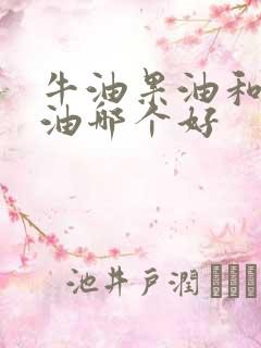 牛油果油和花生油哪个好