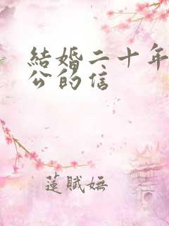 结婚二十年对老公的信