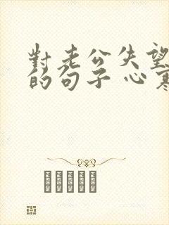 对老公失望透顶的句子 心寒的句子